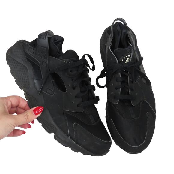 Nike IR HUARACHE RUN QS 'NYC' Triple Black Men's Sneakers 10.5 - Picture 2 of 10
